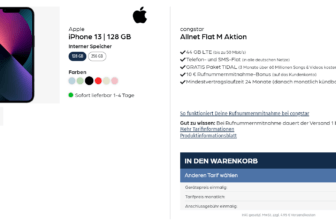 Apple iPhone + congstar Allnet Flat M mit GB LTE