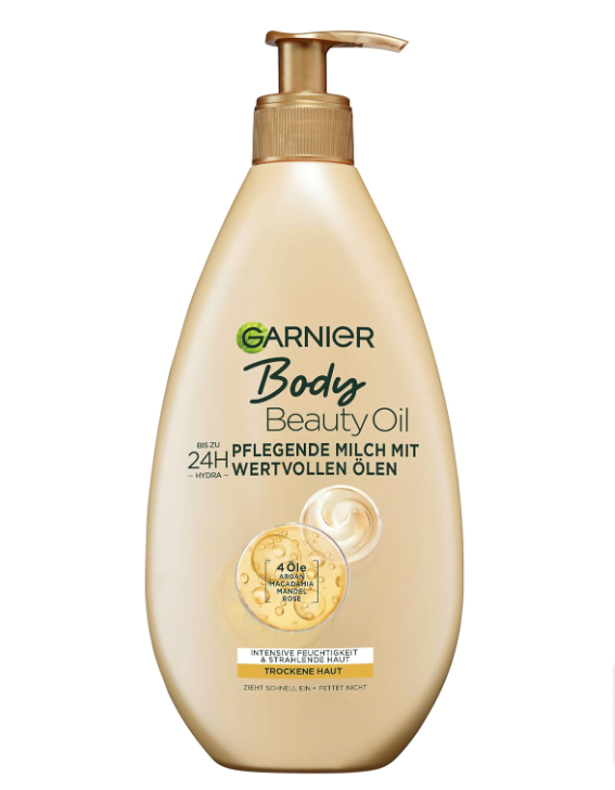 Garnier nährende Öl Milch/Körper Öl mit 4 wertvollen Ölen, 1er Pack ...
