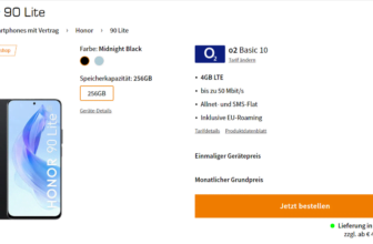 Saturn Tarifwelt: Honor 90 Lite + o2 Basic 10 mit 4 GB LTE für 9,99 € / Monat + 45,94€ einmalig