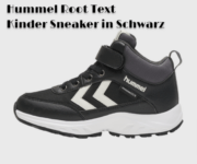 Hummel Root Text Kinder Sneaker in Schwarz
