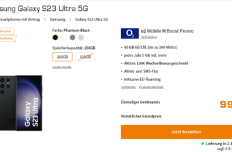 Samsung Galaxy S23 Ultra 5G +o2 Mobile M Boost: Saturn Tarifwelt mit 50+ GB 5G für 34,99 € / Monat + 139,98 € einmalig