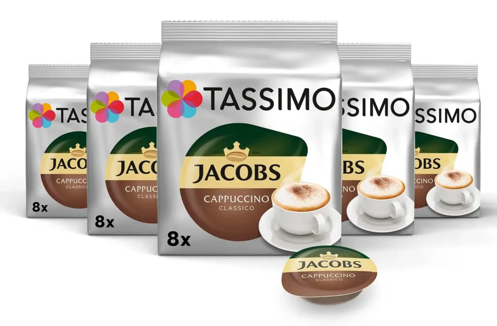 Tassimo Kapseln Jacobs Cappuccino Classico 5er Pack (40 Kapseln) für 17 ...
