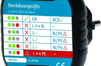 Kopp 171002012 Steckdosenprüfgerät für Anschlussprüfung mit Optischer Anzeige