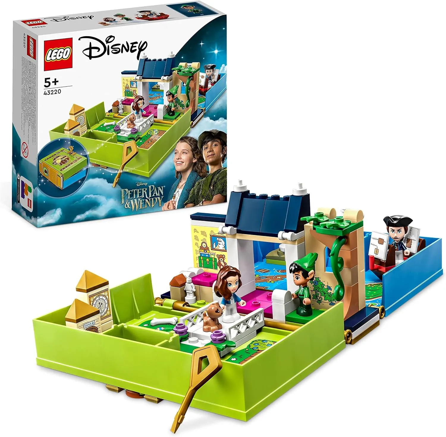 LEGO (43220) Disney Classic Peter Pan & Wendy – Märchenbuch-Abenteuer Spielzeug-Set