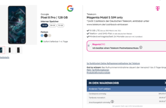 starmobile: Google Pixel 8 Pro + Telekom Magenta Mobil S mit 10 GB LTE für 39,95 € / Monat + 439,85 € einmalig