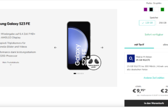 Sparhandy: Samsung Galaxy S23 FE + Samsung Buds FE + o2 Mobile M 25 GB 5G für 29,99 € / Monat + 56,93 € einmalig