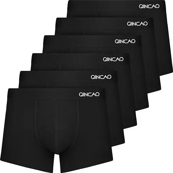 QINCAO Boxershorts Herren 6er Pack (Gr. S bis 4XL,diverse Farben) ab 15,26 € inkl. Prime-Versand  [Personalisiert]
