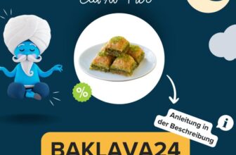 marktguru: 0,50 € Cashback auf Baklava - Leckeres türkisches Gebäck auf einem Teller