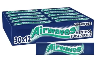 Airwaves Kaugummi Menthol & Eucalyptus 30 Packungen (30 x 12 Dragees) ab 16,14 € inkl. Prime-Versand
