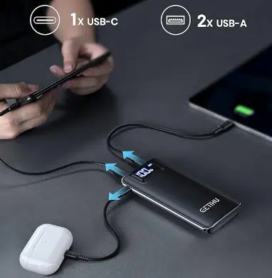 GETIHU Power Bank 10000mAh, 3A Ausgänge für 7,64€ (Prime)