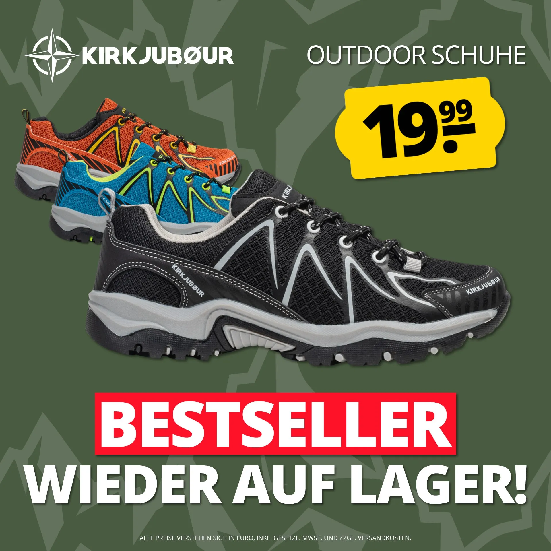 KIRKJUBØUR Makalu Unisex Outdoor Schuhe (6 Farben, Gr. 37 bis 47) für 24,94 € inkl. Versand