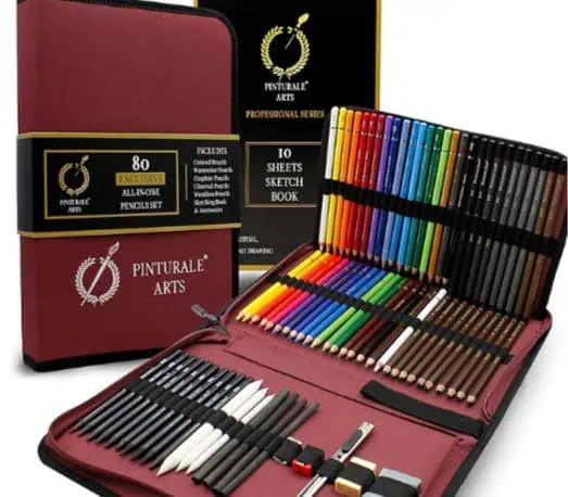 Pinturale Arts Zeichenset (80 Stifte und Zubehör) für 12,99€ (Prime)