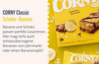 CORNY Schoko-Banane Müsliriegel 10er Pack (10×6 Stück) ab 13,58 € inkl. Prime-Versand