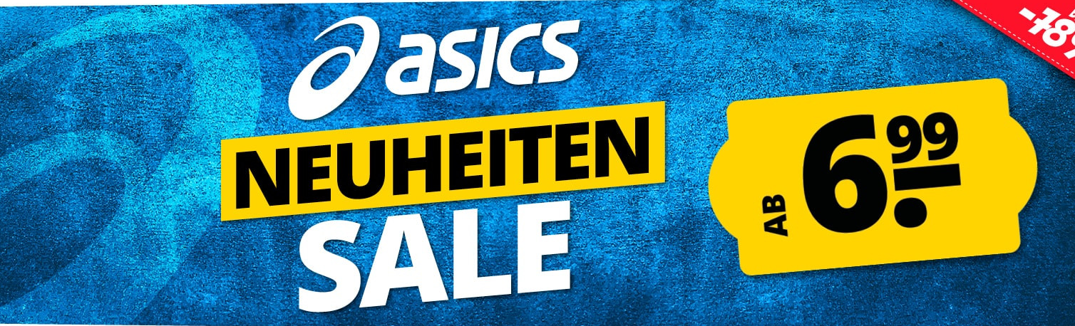 SportSpar ASICS Neuheiten Sale mit Produkten ab 6,99 € zzgl. Versand ( bis zu 78% Rabatt ggü UVP)