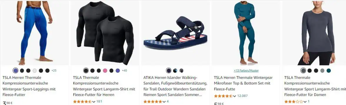 TSLA Sale – Sportkleidung günstig ab 2,98 € inkl. Prime Versand