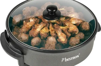 Bestron Elektrische Partypfanne – XXL-Multifunktionspfanne Ø 40cm mit Glasdeckel für 29,99 € inkl. Versand (statt 48,00 €)