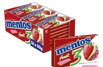 Mentos Kaugummi Fruity Fresh Erdbeere 12er Pack