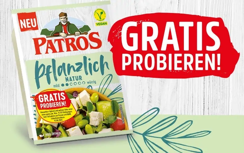 Probiert Patros Pflanzlich Gratis aus! 🌿