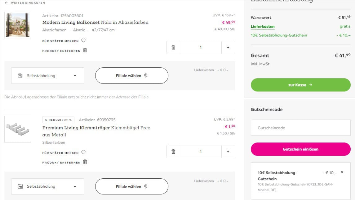 Warenkorb (1) Warenkorb (1)