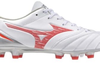 MIZUNO MORELIA NEO IV PRO WHITE/RADIANT RED/ HOT CORAL HERREN für 35,94 € inkl. Versand (statt 77,95 €)
