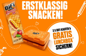 3 BiFi Produkte kaufen und BiFi Lunchbox gratis erhalten