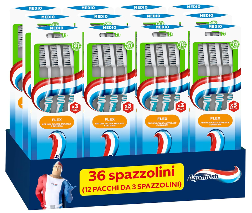 Aquafresh Zahnbürste Interdental Tris – Packung von 12 x 58 gr ab 14,87 € inkl. Prime-Versand (statt 26,21 €)