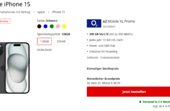 Apple iPhone 15 + o2 Mobile XL 300 GB 5G