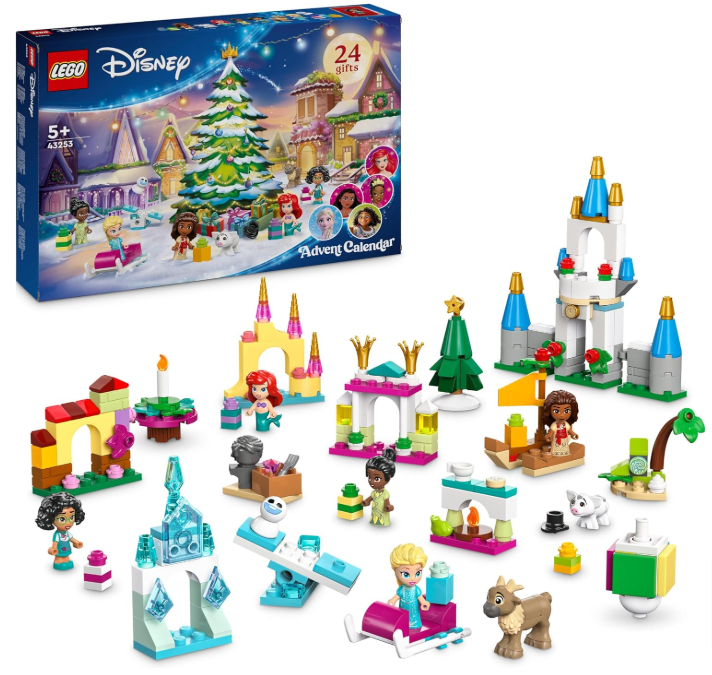 LEGO-│-Disney-Princess-Adventskalender-2024-Bauspielzeug-mit-5-Mikro-Spielfiguren-Adventsbauset-
