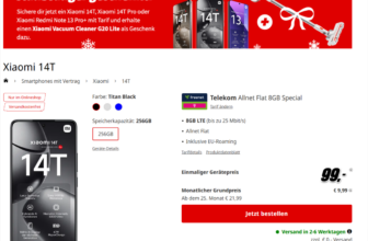 MediaMarkt Tarifwelt: Xiaomi 14T + Xiaomi Vacuum Cleaner G20 Lite + freenet Telekom Allnet Flat 8 GB LTE für 9,99 € / Monat + 138,99 € einmalig