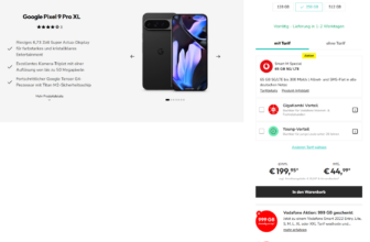 Sparhandy: Google Pixel 9 Pro XL + Smart M Spezial 65 GB 5G + 999 GB Einmalig für 44,99 € / Monat + einmalig 246,93 €