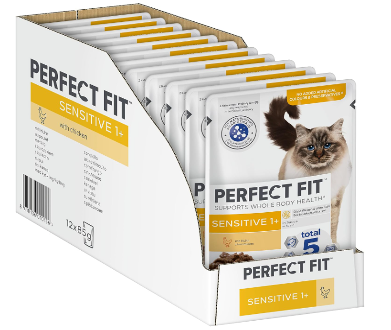Perfect-Fit-Sensitive-1-Katzennassfutter-mit-Huhn-in-Sauce-12-Portionsbeutel-12x85g-–-Premium-Katzenfutter-nass-für-sensible-Katzen- Perfect-Fit-Sensitive-1-Katzennassfutter-Mit-Huhn-In-Sauce-12-Portionsbeutel-12X85G-–-Premium-Katzenfutter-Nass-Für-Sensible-Katzen-