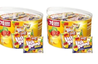 2x Nimm2 Lachgummi Minis Runddose (2 x 735g – 2 x 70 Mini Packs) für 11,02 € inkl. Prime-Versand (statt 13,78 €)