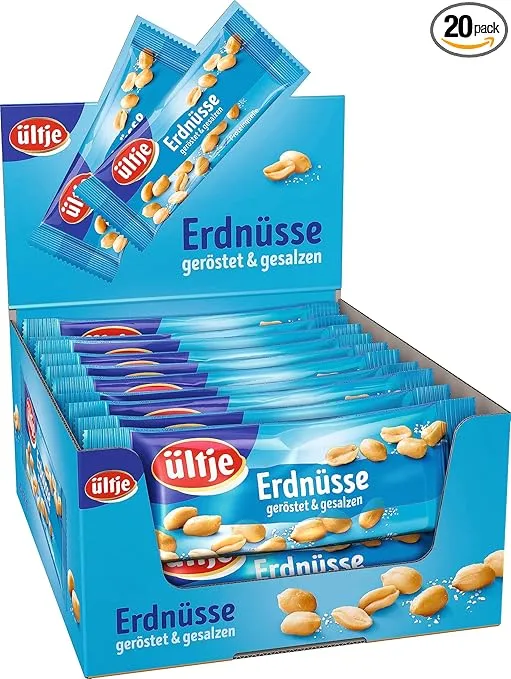 ültje Erdnüsse Riegelbeutel geröstet & gesalzen (20 x 50 g) ab 10,29 € inkl. Prime-Versand