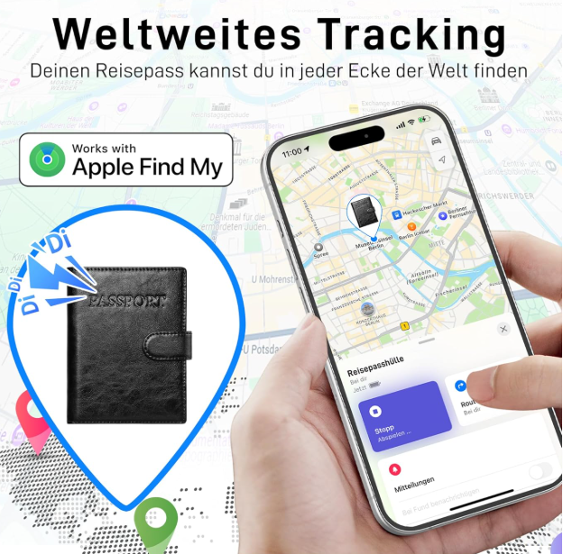 Auskang-Smart-Reisepasshülle-Anti-Fallout-Passport-hülle-mit-IOS-Wo-ist-Find-My-App-RFID-Passport-Holder-
