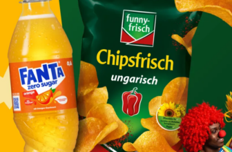 Coca-Cola und funny-frisch Produkte auf einem Einkaufswagen