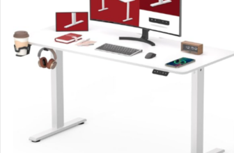 Sanodesk höhenverstellbarer Schreibtisch inkl. Tischplatte (110 x 60cm) für 64,99 € (statt 90 €)