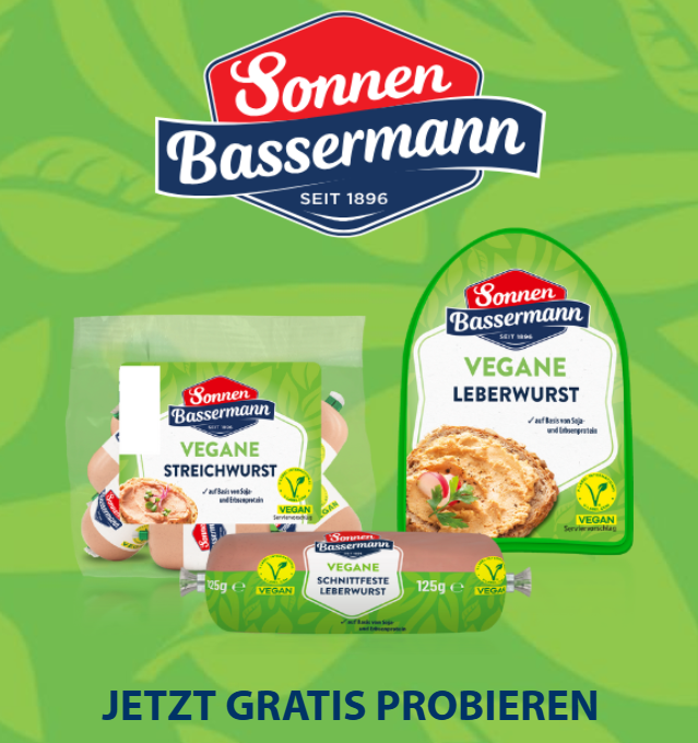 Gratis testen 🌱 Sonnen Bassermann – Vegane Streichwurst -100% Cashback