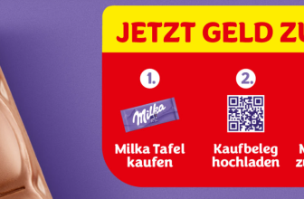 Milka Schokoladentafel mit zarter Alpenmilchschokolade und lila Verpackung