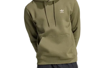adidas Trefoil Essentials Herren Hoodie in Schwarz, Modellcode IY4928, erhältlich in den Größen XS bis L