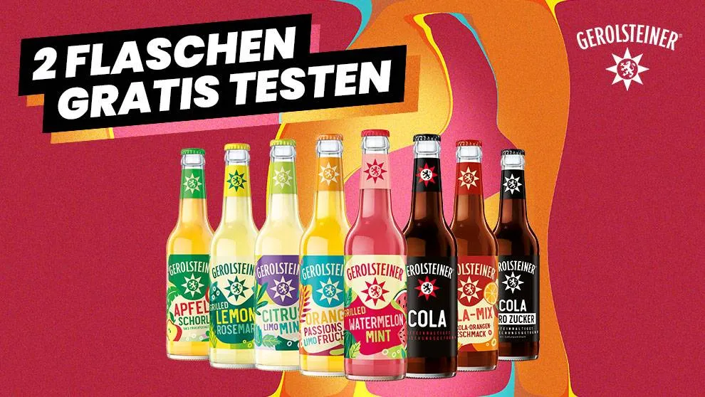 2 Gerolsteiner Erfrischungsgetränke GRATIS testen – So funktioniert die Cashback-Aktion (2025)