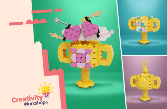 Kinder bauen LEGO Steine im Kreativ-Workshop