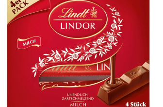 Lindt Lindor Vollmilch Sticks, Vollmilch-Schokolade, Schokoladenriegel im Multipack, 4 Sticks, 100g für 2,93€ mit Spar Abo (statt 4,29€)