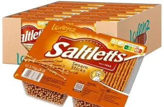 Lorenz Snack World Saltletts Sticks Sesam 14er Pack - Knusprige Snack-Sticks mit Sesam in praktischer Verpackung