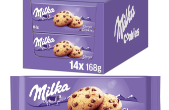 Milka Choco Cookies 14 x 168g - Verpackung mit Alpenmilch Schokoladenstückchen