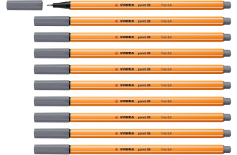 STABILO Fineliner point 88 - 10er Pack dunkelgrau