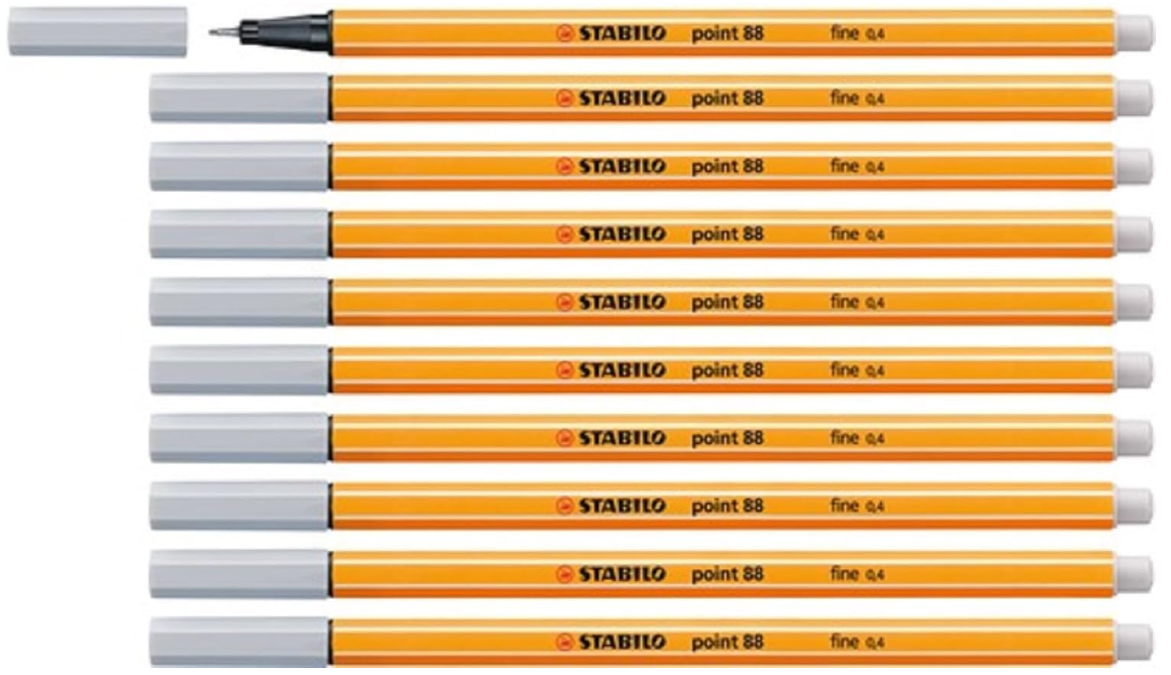 Preisfehler🚨STABILO – Fineliner – point 88 – 10er Pack – hellgrau ab 1,76 € inkl. Prime Versand (statt 9,99 €)