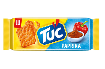 TUC Paprika 10 x 100g Salzgebäck Packung mit 10 Snack-Crackern