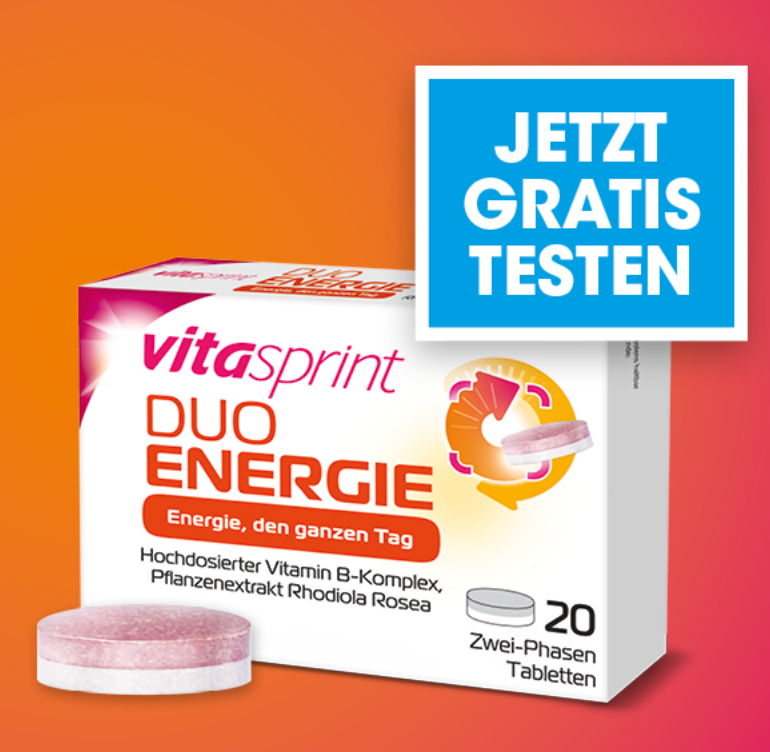 Vitasprint Duo Energie gratis testen – So funktioniert die Cashback-Aktion!