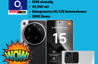 🔥 Xiaomi 15 Ultra (149€) + Gratis Xiaomi Smart Projector L1 + O₂ Unlimited für 49,99€
