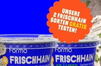 Pflanzlicher Frischkäse von Formo Frischhain auf Holztisch